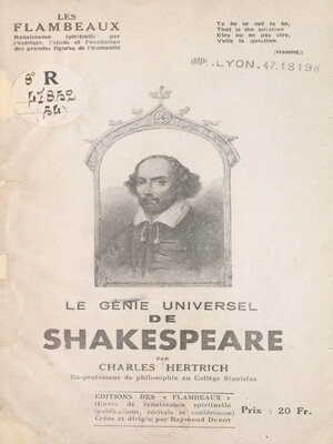 cover image of Le génie universel de Shakespeare